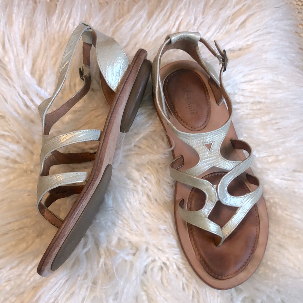 Gentle Souls Upon a Star Strappy Sandals - soft gold taupe